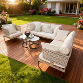 Belmont Outdoor Lounge Set 3+2+1 with Coffee Table