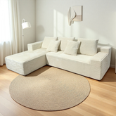 Cosmo L-Shape Sofa – 3 Seater with Teddy Fabric