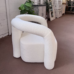 Luna Teddy Chair Cloud Hug Armchair – White Teddy Fabric
