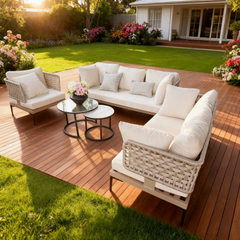 Belmont Outdoor Lounge Set 3+2+1 with Coffee Table