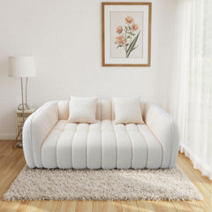 Pumpkin Cloud 2-Seater Sofa – Teddy Fabric