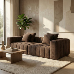 Piano Keys Sofa – Modern Channel Tufted Lounge