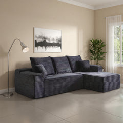 Cosmo L-Shape Sofa – 3 Seater with Teddy Fabric