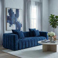 Piano Keys Sofa – Modern Channel Tufted Lounge