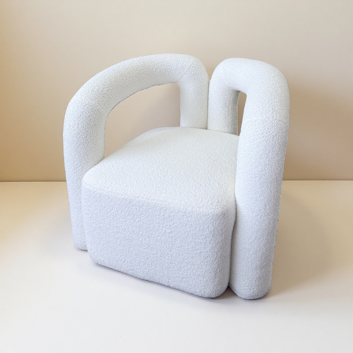 Luna Teddy Chair Cloud Hug Armchair – White Teddy Fabric