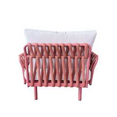 Bella Pink (3+1+1) Rattan Outdoor Lounge Set with Coffee Table