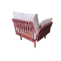 Bella Pink (3+1+1) Rattan Outdoor Lounge Set with Coffee Table