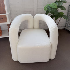 Luna Teddy Chair Cloud Hug Armchair – White Teddy Fabric