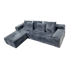 Cosmo L-Shape Sofa – 3 Seater with Teddy Fabric