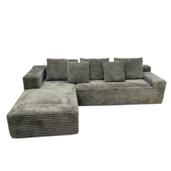 Cosmo L-Shape Sofa – 3 Seater with Teddy Fabric