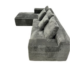 Cosmo L-Shape Sofa – 3 Seater with Teddy Fabric