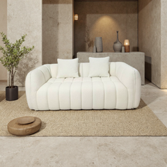 Pumpkin Cloud 2 Seater Sofa – Teddy Fabric