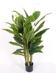 Peace Lily Artificial Plant – 150cm, 49 Leaves, 3 Flowers